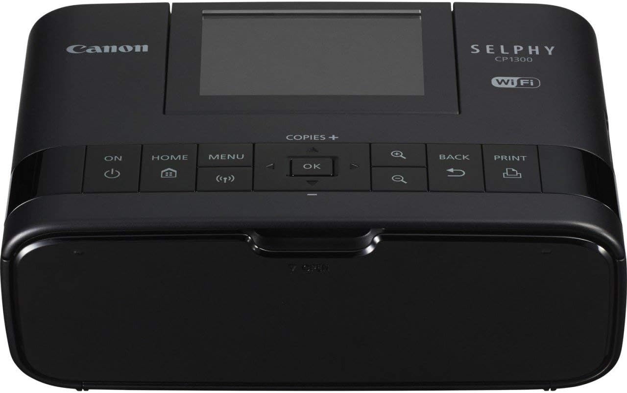 Canon Selphy CP1300 Wireless Compact Photo Printer with AirPrint and Mopria Device Printing, Black (2234C001)