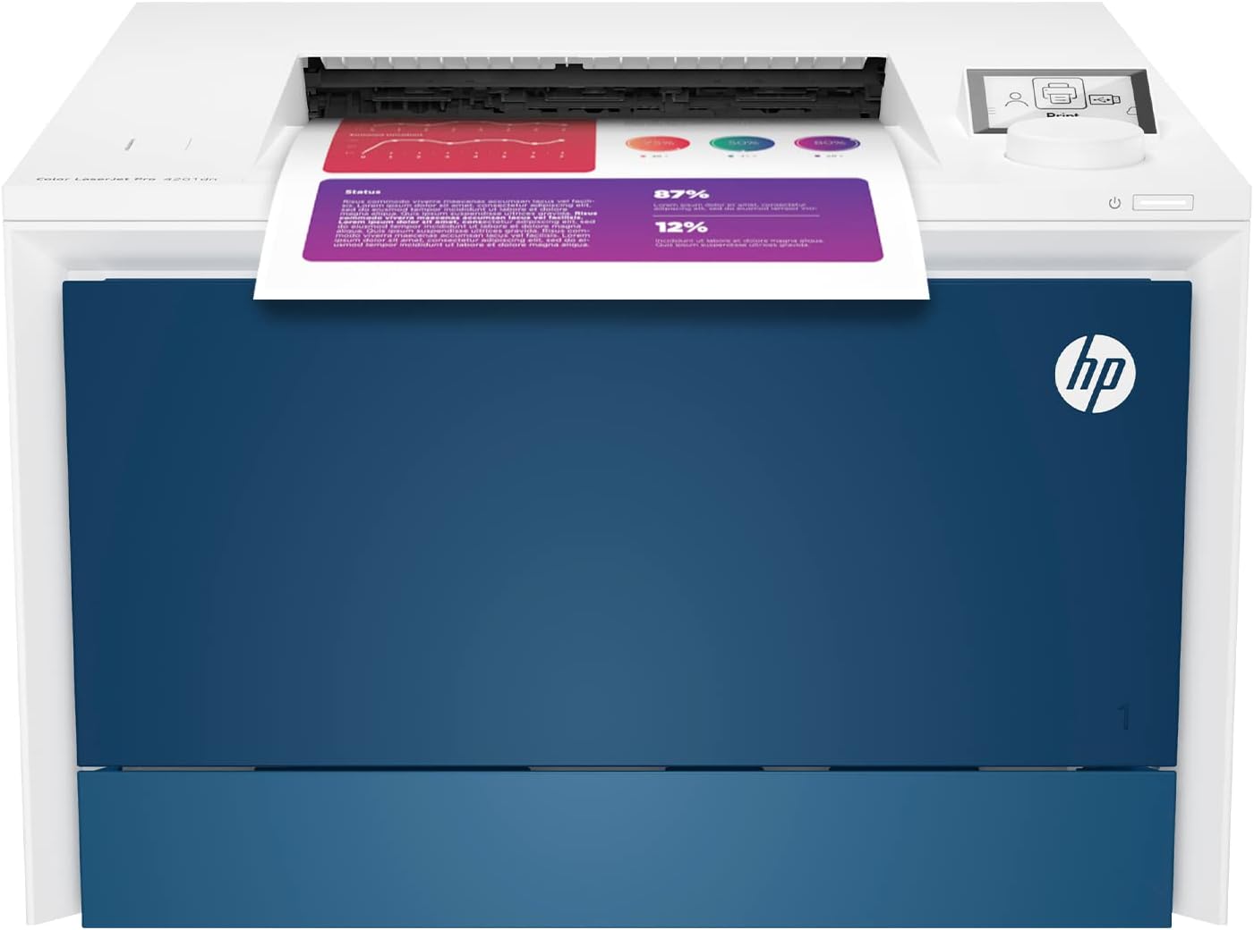 HP Color LaserJet Pro 4201dn Printer, Print, Fast speeds, Easy setup, Mobile printing, Advanced security, Best-for-small teams,white