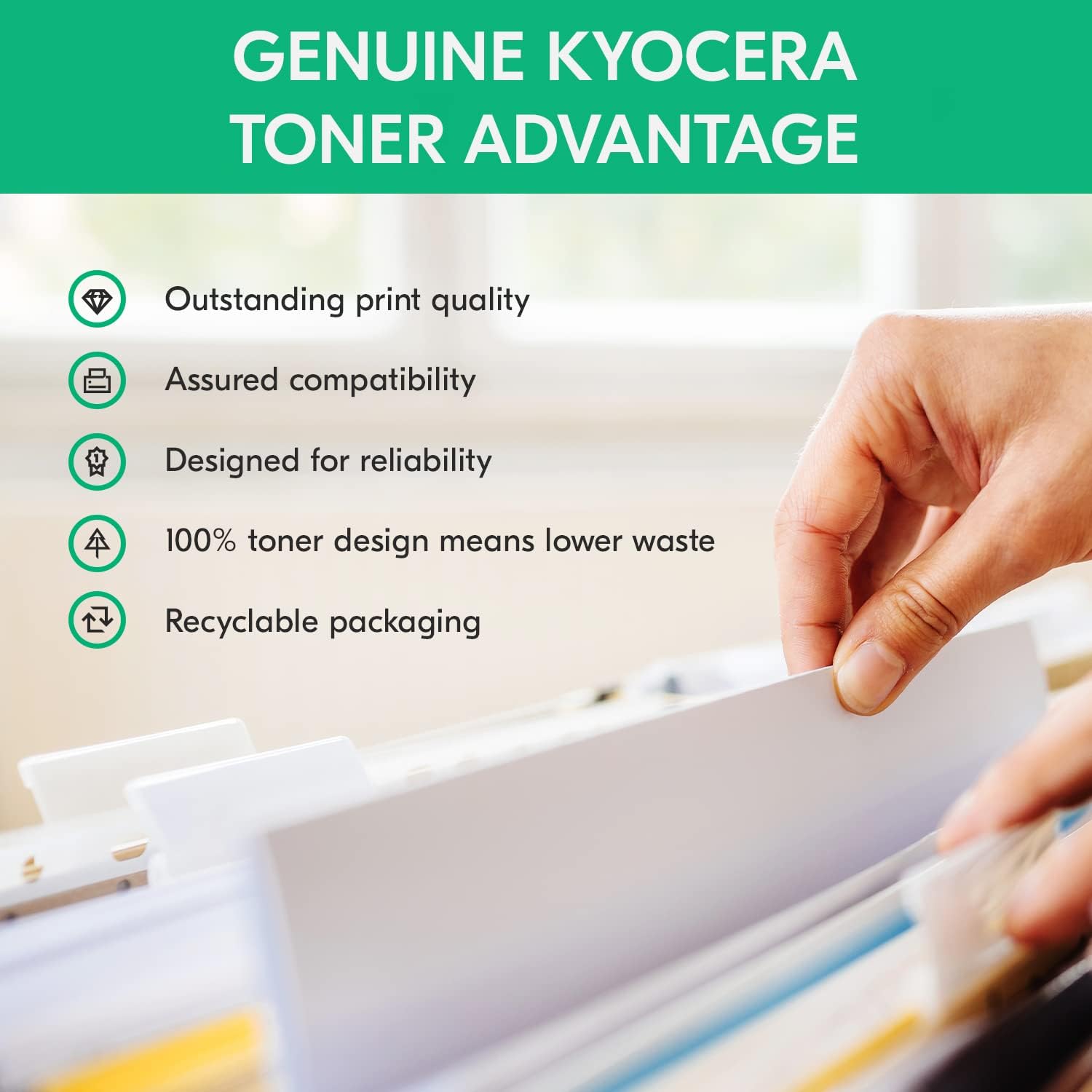 Kyocera TK-3162 Black Toner Cartridge for M3645idn / M3145idn / P3045dn Laser Printers, Up to 12,500 Pages, Genuine (1T02T90USV)